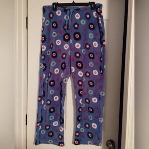 Women's Blue Floral Pajama Pants Size L